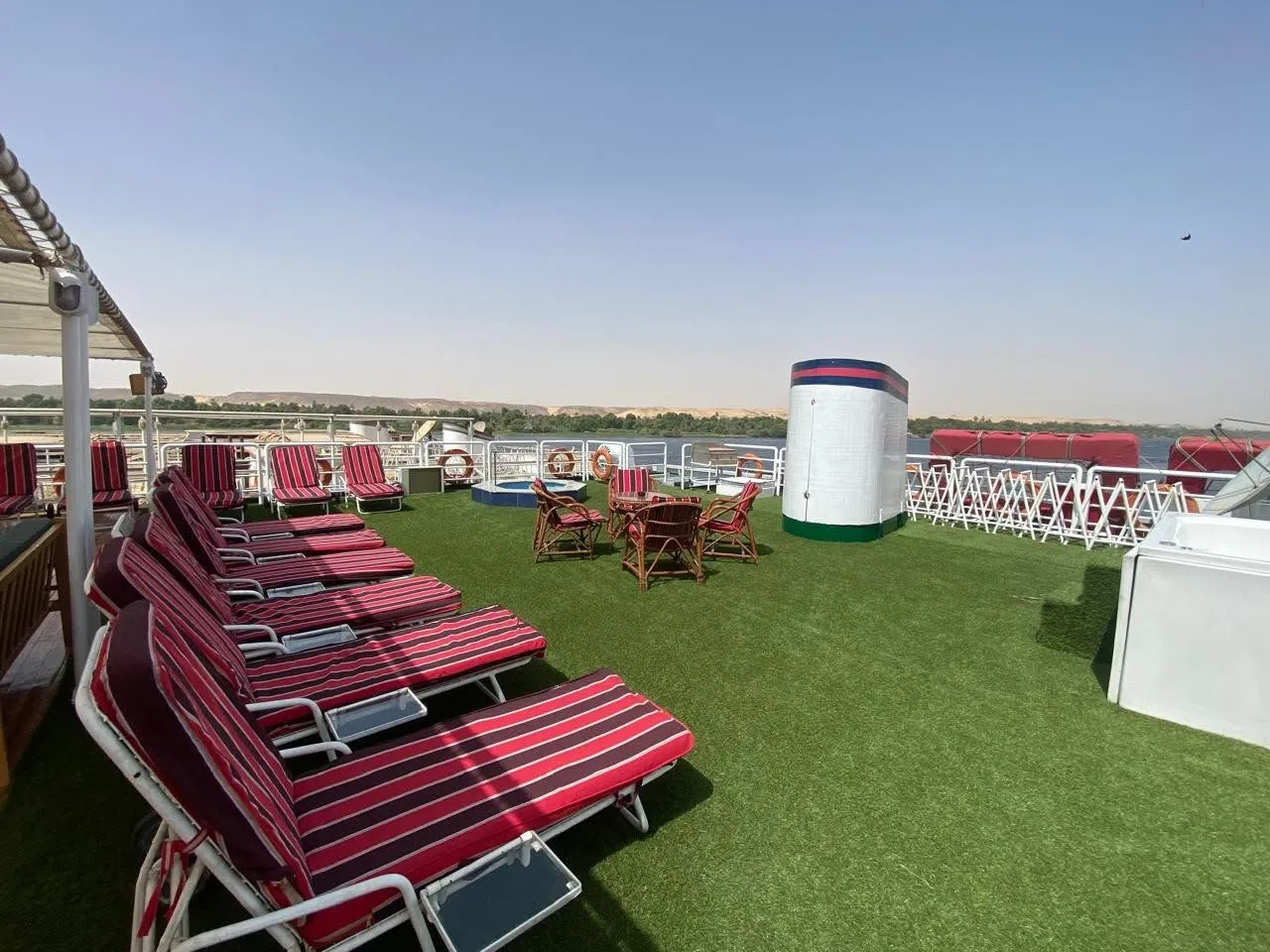 Sun deck of the King Of Egypt Nile cruise